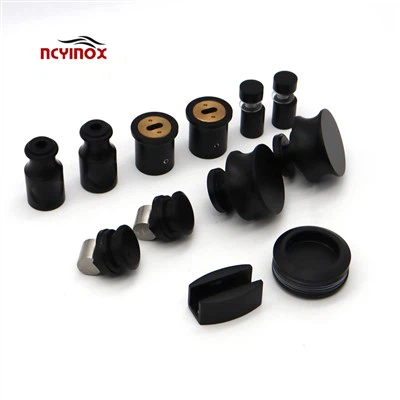 Raccord de porte de douche coulissante de contournement noir satiné d'essence de matériel moderne d'acier inoxydable